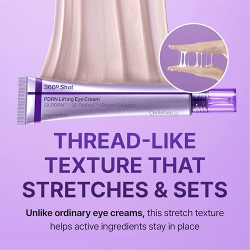 CENTELLIAN 24 360º Shot PDRN Eye Cream - TECA, Retinol and Collagen | Targets Wrinkles, Crow's Feet, Dark Circles, Puffiness and Bags for a Smoother, Refreshed-Looking Contour, 1.01 fl oz