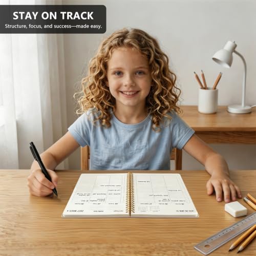 Student Planner 2026-2027, 5.8" x 8.5" Academic Planner, July 2026 - June 2027 Weekly & Monthly School Organizer with Study Skills, Goal Setting, Test Prep & Learning Pages for Middle & High School Students