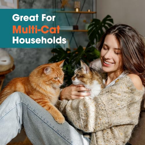 Topical Flea and Tick for Cats & Kittens Over 1.5 lbs, Waterproof, Monthly At-Home Cat Care for Cats 8 Weeks or Older, 6-Dose Supply