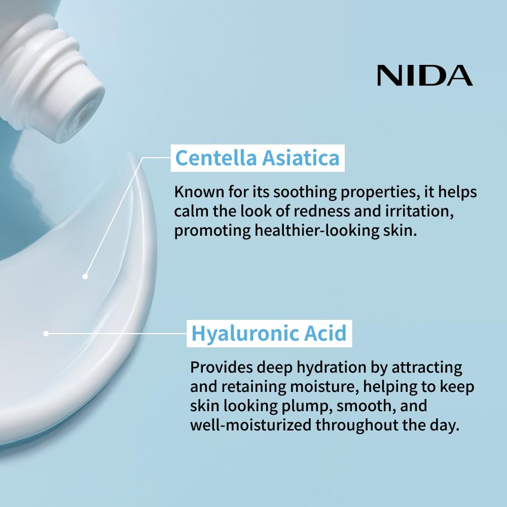 NIDA Youthful Formula䋢 Ultimate Moisturizing Cream | Centella Asiatica, Niacinamide, Hyaluronic Acid, Collagen | Wrinkles, Fine Lines, Dark Spots, Dry Skin, Redness | 3.38 fl. oz., 100ml (New Formula)