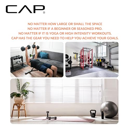 CAP Vinyl Coated Cast Iron Kettlebell, 10-50 LB Home Gym Weight