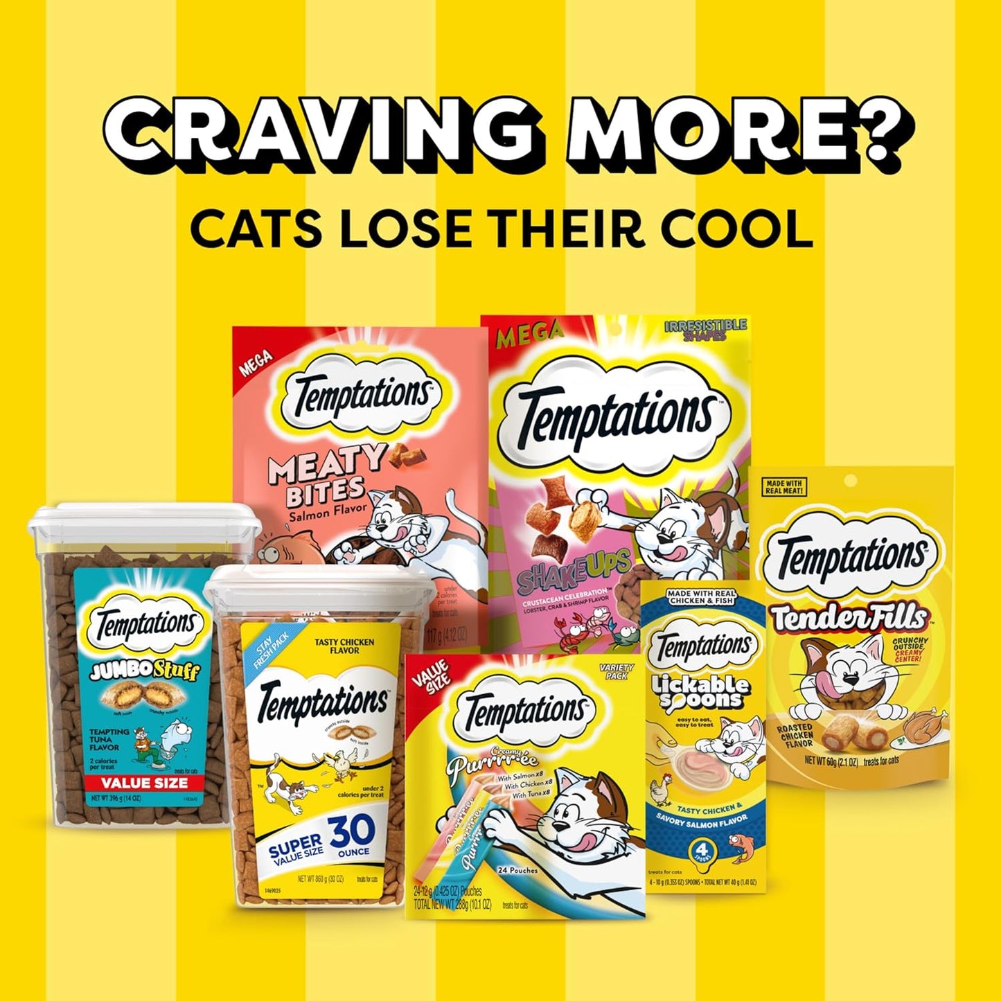 Temptations Cat Treats Classic Crunchy and Soft Cat Treats, Tasty Chicken Flavor, 30 oz. Tub