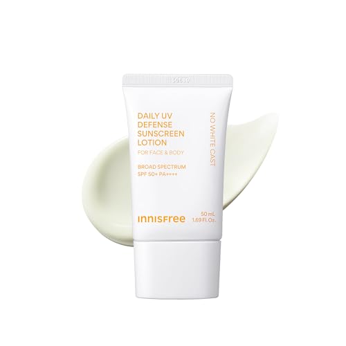 innisfree Daily UV Defense Sunscreen SPF 50+ PA++++, Korean Face Sunscreen, Invisible Finish, Broad Spectrum, No White Cast, Lightweight, Hydrating, Available in Gift Sets & Jumbo