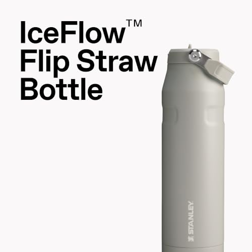 STANLEY IceFlow Flip Straw 2.0 Bottle, 24 oz, Sorbet Garden | Easy Carry Handle | Twist On Lid and Flip Up Straw | Lightweight Water Bottle | Insulated Stainless Steel | BPA-Free