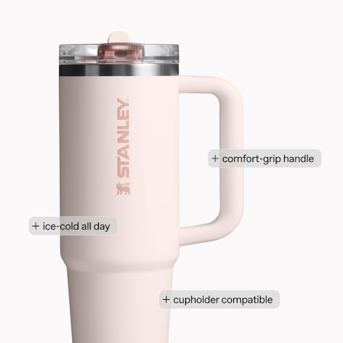 STANLEY Quencher ProTour Flipstraw Tumbler, 40 oz, Blue Dream | Built-In Straw & Handle | Cupholder Compatible for Travel | Leakproof Insulated Stainless Steel Cup | BPA-Free