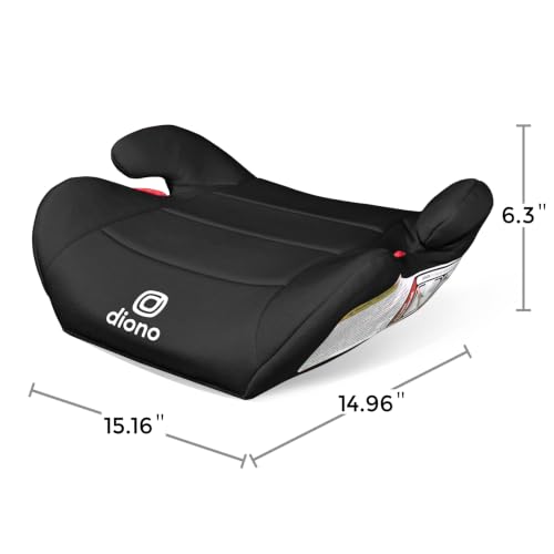 Diono Solana Lite Backless Booster Car Seat Pack of 2, Lightweight & Portable for Travel, Machine Washable Covers, 40-100 lbs, Black Storm
