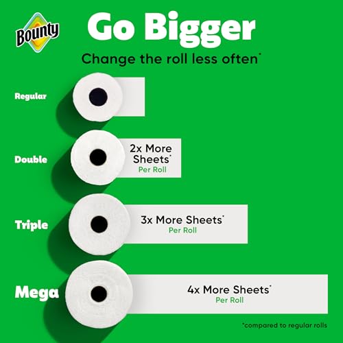 Bounty Select-A-Size Paper Towels, White, 8 Triple Rolls = 24 Regular Roll