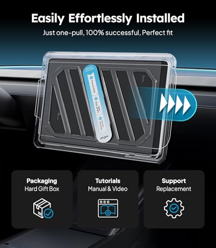 for 2026 Tesla Model Y Juniper/Model Y L Screen Protector, 16", Matte | For 2026 Model Y (Premium & Performance)/Model Y L, No Glare & Fingerprint, Tempered Glass Protector with Alignment Kit