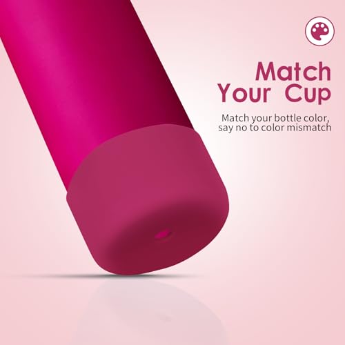 2PCS Silicone Water Bottle Boot, Compatible with Owala 24oz 32oz 40oz, Protective Anti-Scratch & Anti-Dent No Noise Sleeve Cover for FreeSip/Twist/Flip Water Bottles (Read My Lips, 24oz)