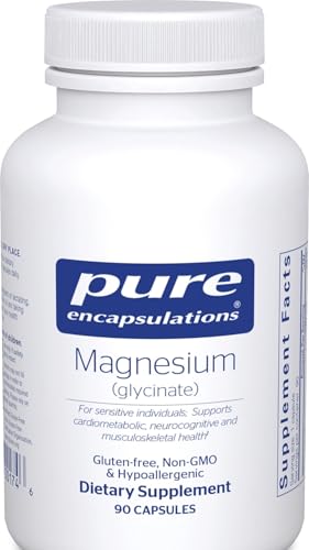 Pure Encapsulations Magnesium (Glycinate), 90 Capsules | Supplement to Support Stress Relief, Sleep, Heart Health, Nerves, Muscles, and Metabolism*, with Magnesium Glycinate