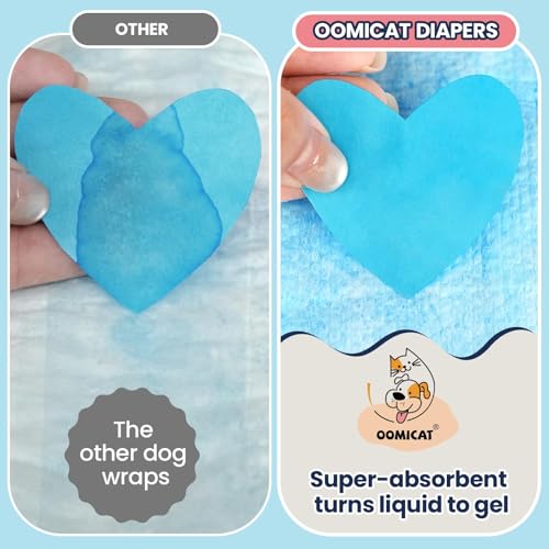 Dog Diapers Male, X-Small 50 Ct, Super Absorbent Male Dog Wraps with Wetness Indicator, Soft Pearl Weave Non-Woven Fabric, Breathable Belly Bands for Male Dogs, Fit for Chihuahua, Yorkshire