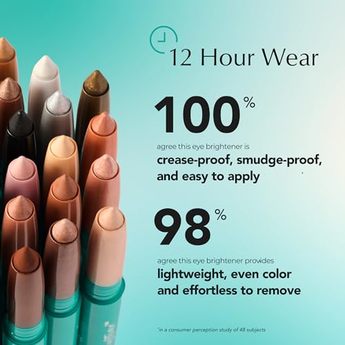 Thrive Causemetics Brilliant Eye Brightener Stick Mauve Taupe Shimmer Shade | Eyeshadow Stick, Waterproof Cream-to-Powder Eye Highlighter, Crease Resistant, Built-In Sharpener, Vegan, Muna Shade