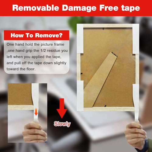 3M Double Sided Tape,1in X 9.85ft Heavy Duty Removable Mounting Tape | White Sticky Foam Tape for Wall, Picture Hanging Strips, Poster Hanger, Waterproof Adhesive Strips for LED Light