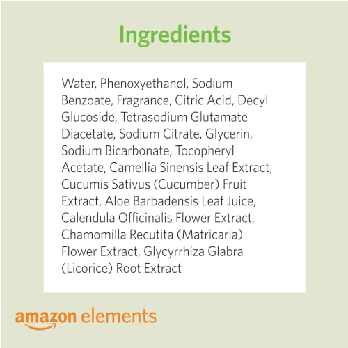 Amazon Elements Baby Wipes, Fresh Scent, Flip-Top Packs, Alcohol-Free, With Cucumber and Aloe, 270 Count, 3 Packs of 90