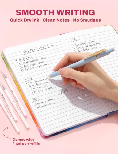SUNEE Pencil Case with Supplies, 35PCS Aesthetic Stationery Set with Pastel Highlighters, Black Gel Pens, Mechanical Pencils & Refills, Cute School Supplies for Teachers Girls College Pink