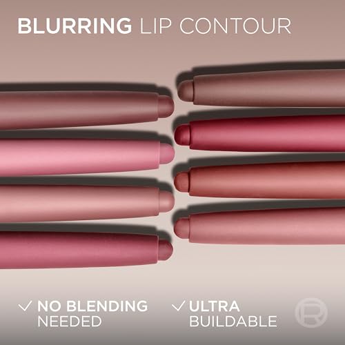 L'Oreal Paris Blurfiller Lip Liner, Lightweight, Buildable, and Sculpting Lip Pencil, Line, Define, and Contour for Fuller-Looking Lips, Worth It Intense, 0.21 oz