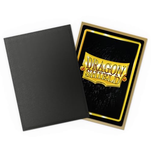Dragon Shield | Matte Dual Standard Size Card Sleeves | 100ct - Smooth & Tough Premium TCG Sleeves - Compatible with Pokemon, One Piece, and Magic: The Gathering | Black & Gold