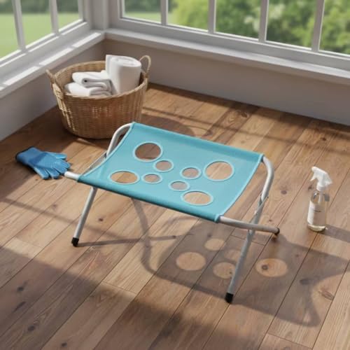 Pet Grooming Hammock with Stand Iron Tube Frame Mesh Bath Support Hanging Harness with Eight Holes, Breathable Mesh,Suitable for Small Dogs and Cats Washing Picking Ears Nail Clipping Home
