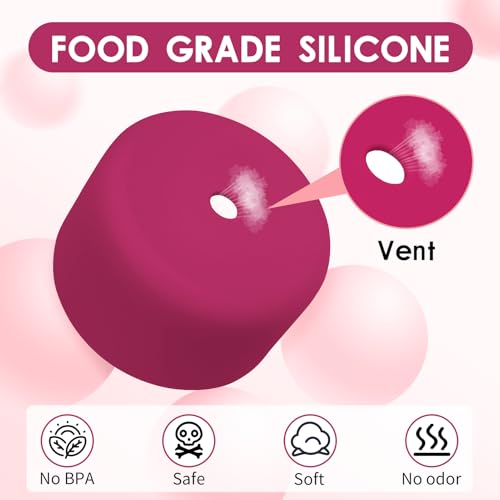 2PCS Silicone Water Bottle Boot, Compatible with Owala 24oz 32oz 40oz, Protective Anti-Scratch & Anti-Dent No Noise Sleeve Cover for FreeSip/Twist/Flip Water Bottles (Read My Lips, 24oz)