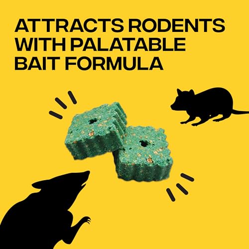 Victor Fast-Kill Bait Blocks II, 86-Count Rat and Mouse Poison Bait Blocks | Indoor and Outdoor Rodent Control, Eliminate Norway Rats, Roof Rats, & House Mice, Rodent Killer, 4lb Bag, M904B