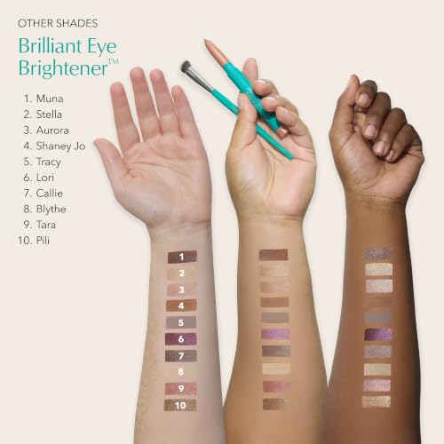 Thrive Causemetics Brilliant Eye Brightener Stick Mauve Taupe Shimmer Shade | Eyeshadow Stick, Waterproof Cream-to-Powder Eye Highlighter, Crease Resistant, Built-In Sharpener, Vegan, Muna Shade