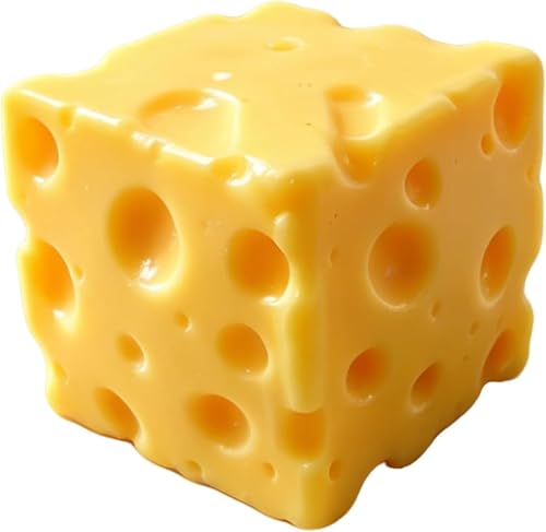 Cheese Squishy Stress Relief Original Sensory Food Squishy Stress Relief Fidget Toy Stress Balls for Adults (Yellow-1PC)
