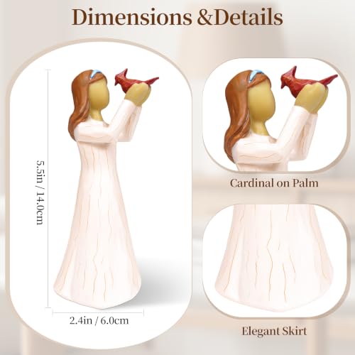 Sympathy Gifts for Loss of Loved One: 5.5" Cardinal Gifts for Women - Sympathy Gift for Loss of Mother Baby - Hand-Painted Bereavement Memorial Gifts for Lover and Friend