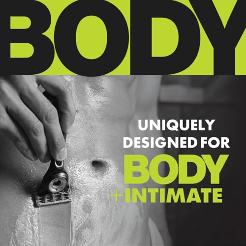Gillette Labs Body + Intimate Razor For Men, Handle + 4 Blade Refills, Travel Cover