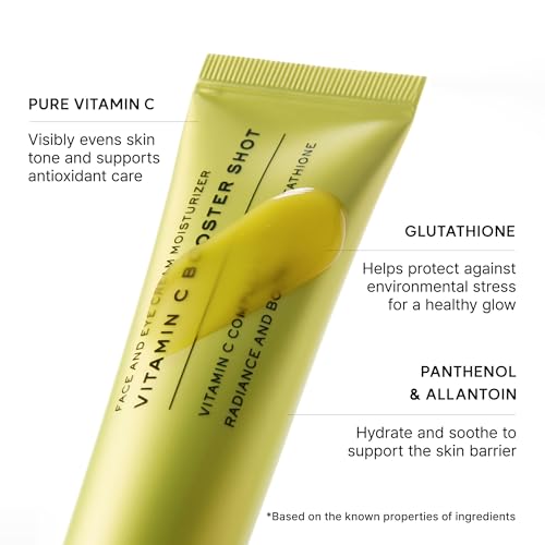 Arencia Vitamin C Booster Shot Serum with Glutathione, Niacinamide and Vitamin E for Dark Spot Care, Fine Lines & Wrinkles, Glass Skin, Korean Skincare 30ml/1.01 fl.oz