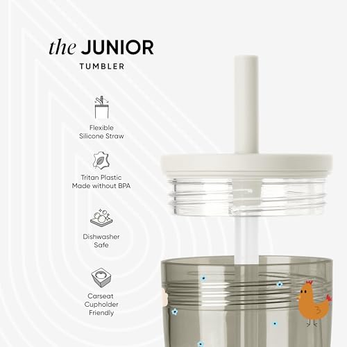 Simple Modern Toddler Tumbler with Straw | 12oz Cute Kids Cup, Farm Animals | Junior Tumbler Kids Water Bottle & Spill Proof Sippy Cup for Girls, Boys | See-Through Lid, Toddler Cup | Farm Animals