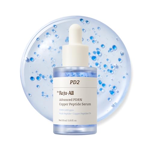 Dr.Reju-All Advanced PDRN Copper Peptide Serum 1.01 Fl Oz | GHK-Cu & PDRN Serum, Copper Peptides for Firming & Skin Elasticity, With Hyaluronic Acid & Hydrolyzed Collagen Peptides