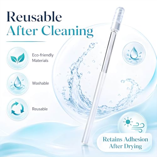 Sticky Ear Cleaning Stick,Sticky Ear Cleaners for Adults,Reusable Ear Cleaner Sticky Pick,Resin Gel Ear Stick Gentle Ear Wax Removal Tool 1Set