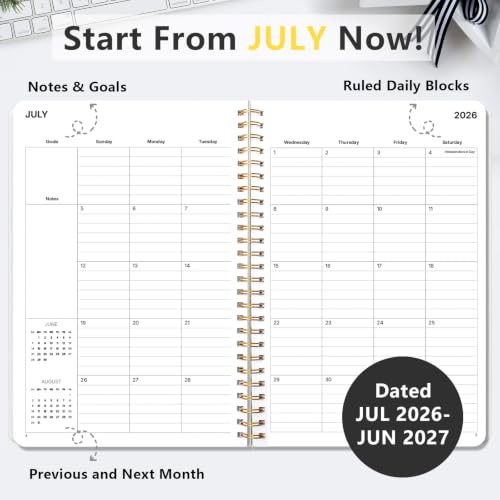 Student Planner 2026-2027, 5.8" x 8.5" Academic Planner, July 2026 - June 2027 Weekly & Monthly School Organizer with Study Skills, Goal Setting, Test Prep & Learning Pages for Middle & High School Students