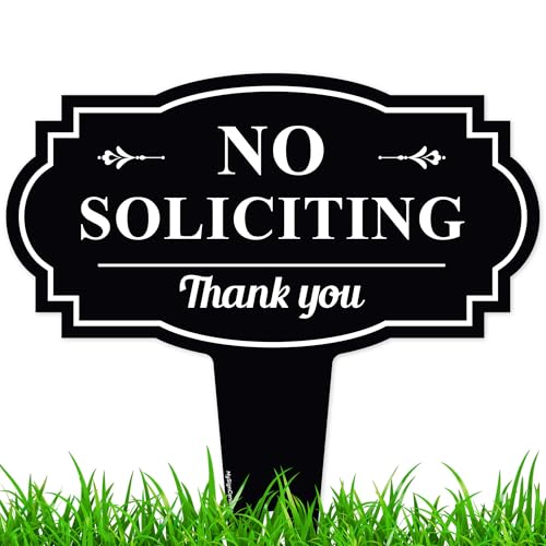 No Soliciting Sign For House, No Soliciting Yard Sign, 11x11 Inches, Rust Free ACM, Fade Resistant, Made in USA by My Sign Center