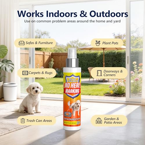Bitter Apple Spray & Dog Potty Training Spray, 2-in-1 Dog Deterrent Spray to Stop Chewing, Marking and Gnawing, Anti‑Chew Training Aid for Furniture, Carpet, Floors & Shoes, Indoor and Outdoor Use