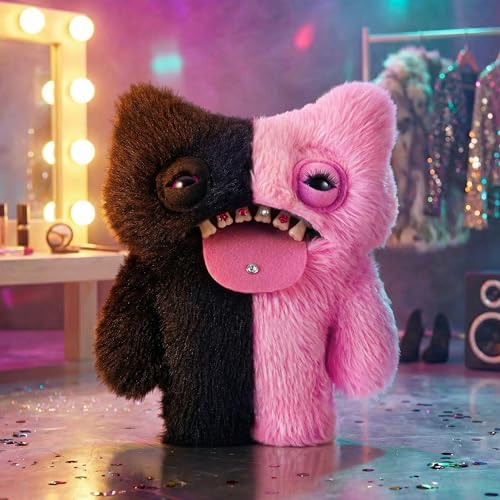 Fuggler Baddies Fuggs 9 Inch (Wide Eyed Weirdo) by ZURU | Funny Ugly Monster with signature teeth; soft & huggable collectible plush; for fans & collectors; gift for tweens & teens