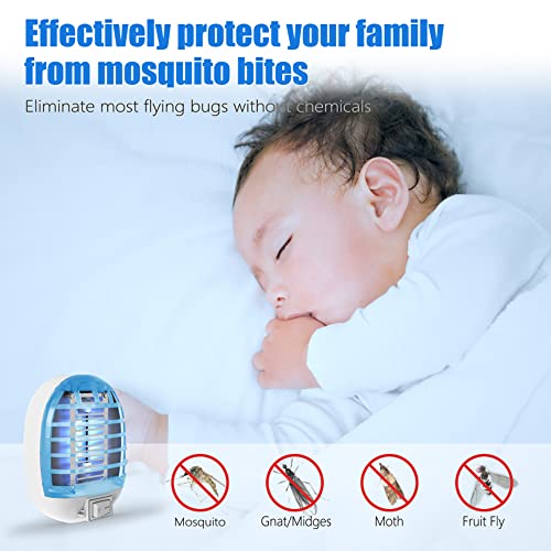 Bug Zapper Indoor, Mosquito Zapper Indoor with Blue Lights for Living Room | 2 Packs Electronic Mosquito Trap indoor, Mosquitoes Killer for Home, Fly Trap Insect Killerfor Kitchen, Baby Room
