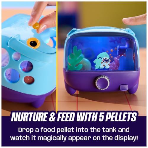 BITZEE Aquarium Interactive Fish Tank Toy & Digital Pet, Ages 5+ | Nurture 30 Virtual Fish, Reacts to Touch, Customize with LED Lights, Screen-Free Responsive Play, Birthday Gift for Kids