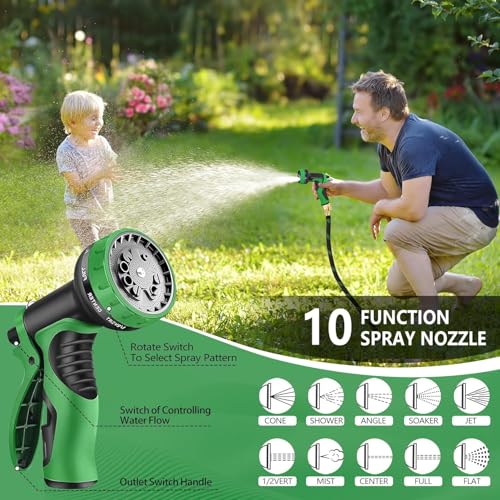 100 FT Non-Expanding Garden Hose, 2026 New Upgrated Non-Expandable Garden Water Hose - Ultra-Light & Flexible Burst-Resistant, Kink-Free Garden Hoses, All-Weather Use for Lawns, Gardens,Outdoor