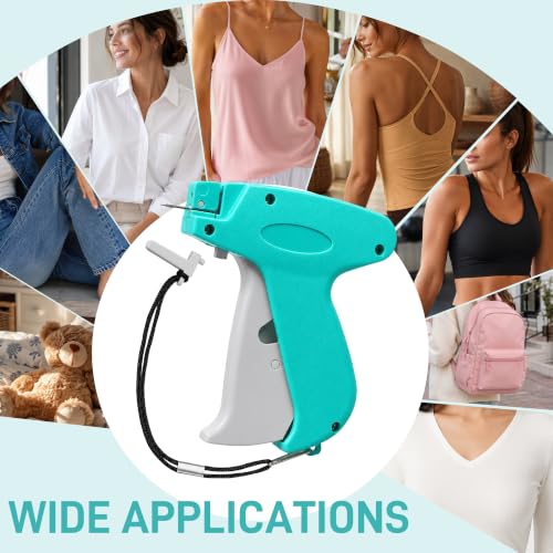 2026 New Stitch Gun for Clothes, Handheld Tagging Gun Quick Clothing Fixer Sewing Kit with 6 Replacement Needles, 1000 Black & 1000 White Fasteners (Blue-Gray)