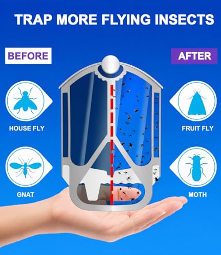24 Pack Refill Cartridge Kit Compatible with Plug-in Light M364 and Max, Flying Insect Trap Refills Replacements for House & Fruit Flies, Easy to Use