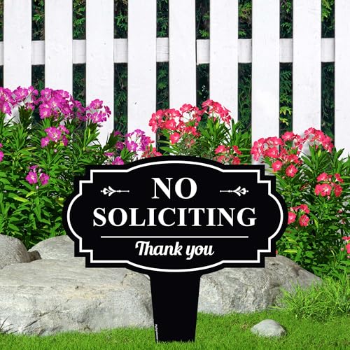 No Soliciting Sign For House, No Soliciting Yard Sign, 11x11 Inches, Rust Free ACM, Fade Resistant, Made in USA by My Sign Center