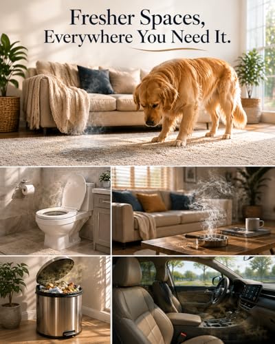 Nano Blue Light Deodorizer Spray Refill Pet & Home Odor Eliminator | Bio-Enzyme Odor Control, For Dog & Cat Urine, Litter Box, Carpets, Trash Bins & Car Interiors, Safe for People & Pets