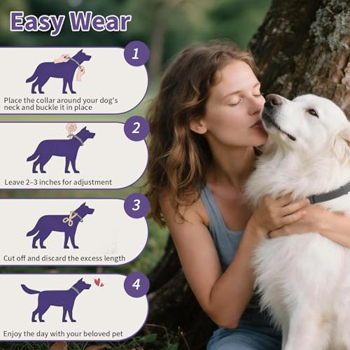 5 Packs Flea and Tick Collar for Dogs, Flea Collar for 40-Month Protection | 5 Pack Flea Collar for Dogs Waterproof&Adjustable Flea and tick Prevention Collar for Small Medium Large Dogs & Puppies, Grey