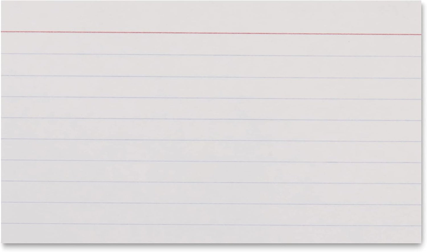 Amazon Basics Heavy Weight Ruled Index Cards for Studying and Note Taking, White, 3" x 5", 300 Count (Pack of 3)