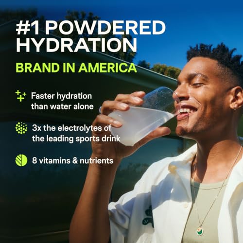 Liquid I.V. Hydration Electrolytes, Lemon Lime, 16 Count | Scientifically Formulated | Clinically Proven Hydration | No Artificial Sweeteners | Non-GMO | Vegan | Powder Drink Mix