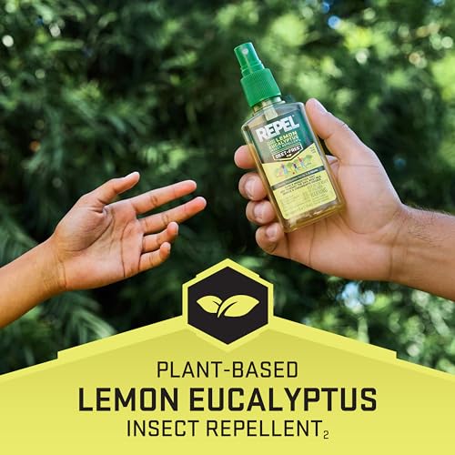 Repel Plant-Based Lemon Eucalyptus Mosquito & Insect Repellent 4 Oz, 4 Pack | Bug Spray Repels Mosquitoes, DEET-Free* Pump Spray, Protects Your Family Up To 6 Hours, Not Sticky or Greasy