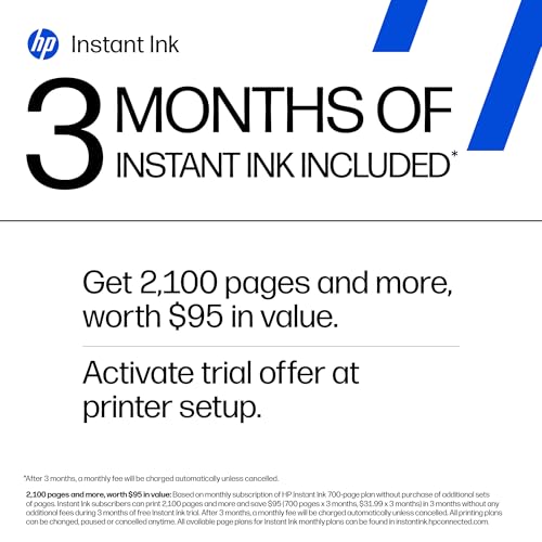 HP DeskJet 2955 Wireless All-in-One Color Inkjet Printer, Scanner, Copier, Best-for-Home, 3 Month Trial of Instant Ink Included, AI-Capable (A24HJA)
