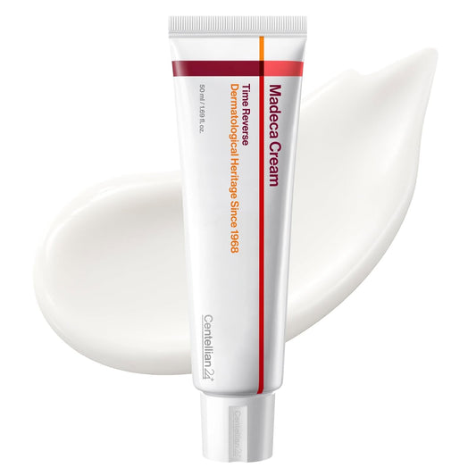 CENTELLIAN 24 Madeca Cream Time Reverse (1.69 fl oz) - TECA Centella Asiatica Glow Face Cream Moisturizer, Hydrating, Firming, Smoother Even-Looking Skin, Helps Improve Skin Elasticity,Korean Skincare