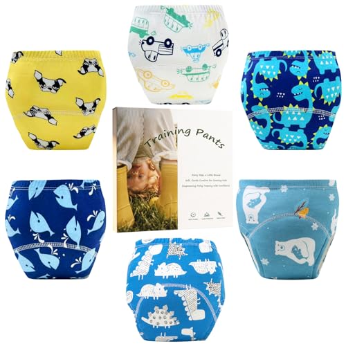 Upairy Training Pants for Boys Girls | Toddler Potty Training Underwear ,Leakproof Reusable Kids Confident Panties,Children's Potty Underwear 100% Cotton